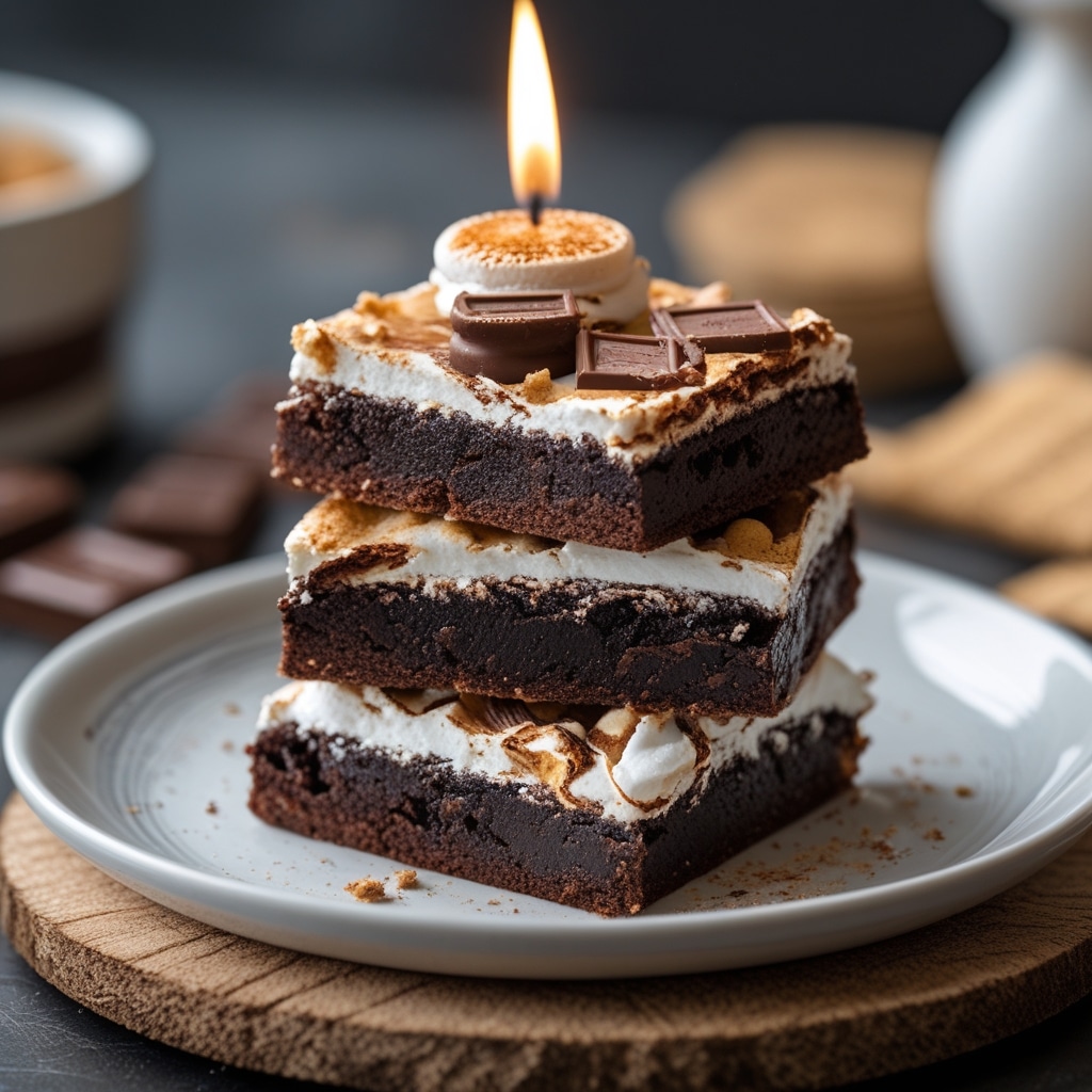 Decadent Chocolate S'mores Brownies