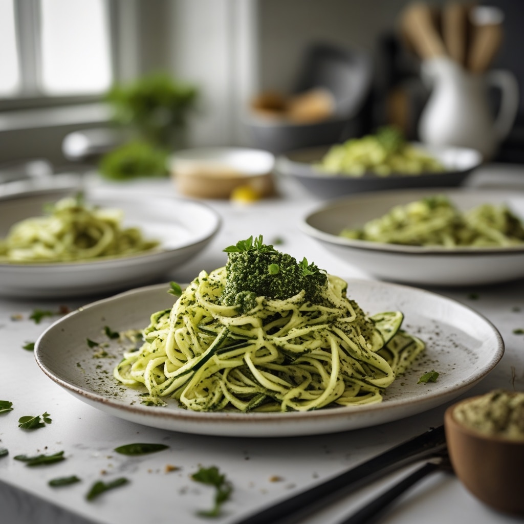 Zucchini Noodles with Pesto Sauce