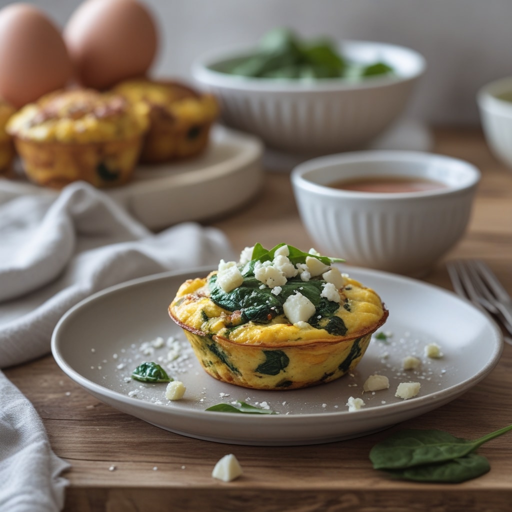 Egg Muffins with Spinach and Feta