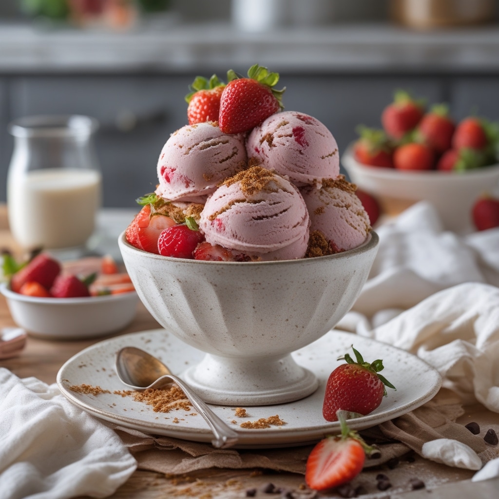 Chocolate Strawberry Swirl Ice Cream