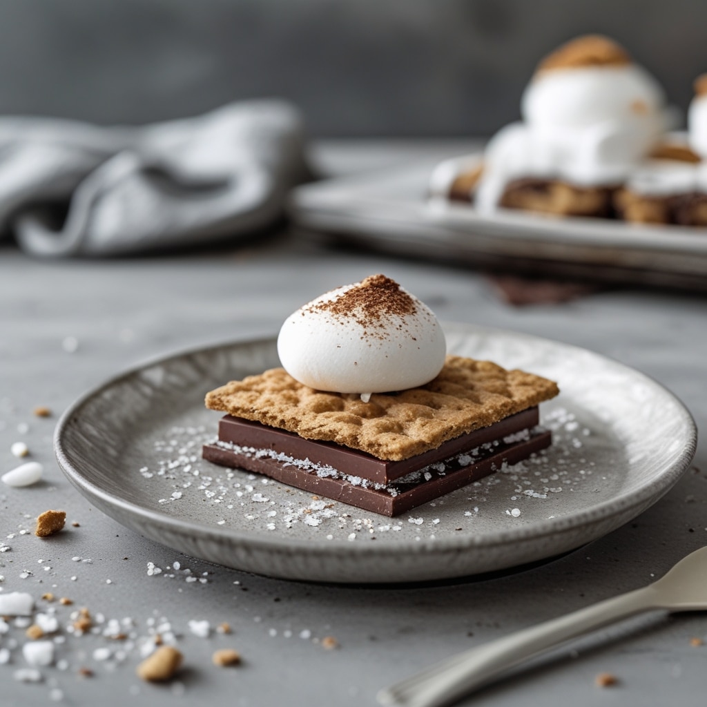 Gourmet S'mores with Dark Chocolate and Sea Salt
