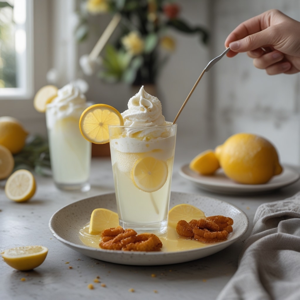 Decadent Lemonade Float with Ice Cream
