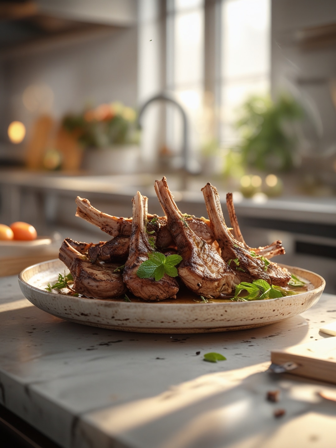 Savory Grilled Lamb Chops with Mint Sauce