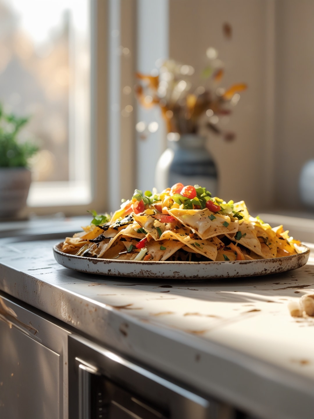 Loaded Vegetarian Nachos on the Grill