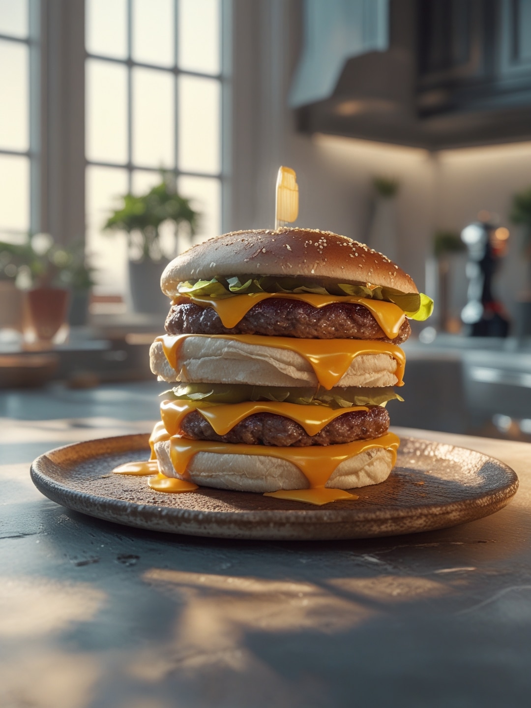 Classic American Cheeseburgers with Special Sauce