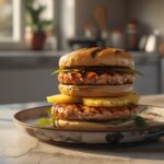 Grilled Teriyaki Chicken Burgers with Pineapple