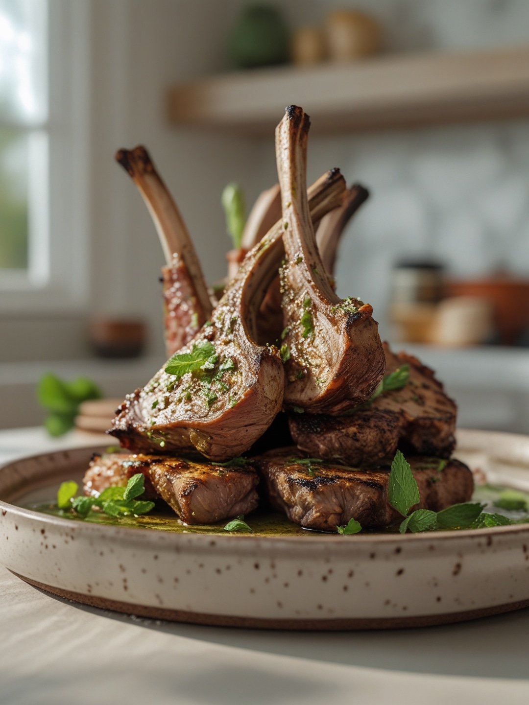 Savory Grilled Lamb Chops with Mint Sauce