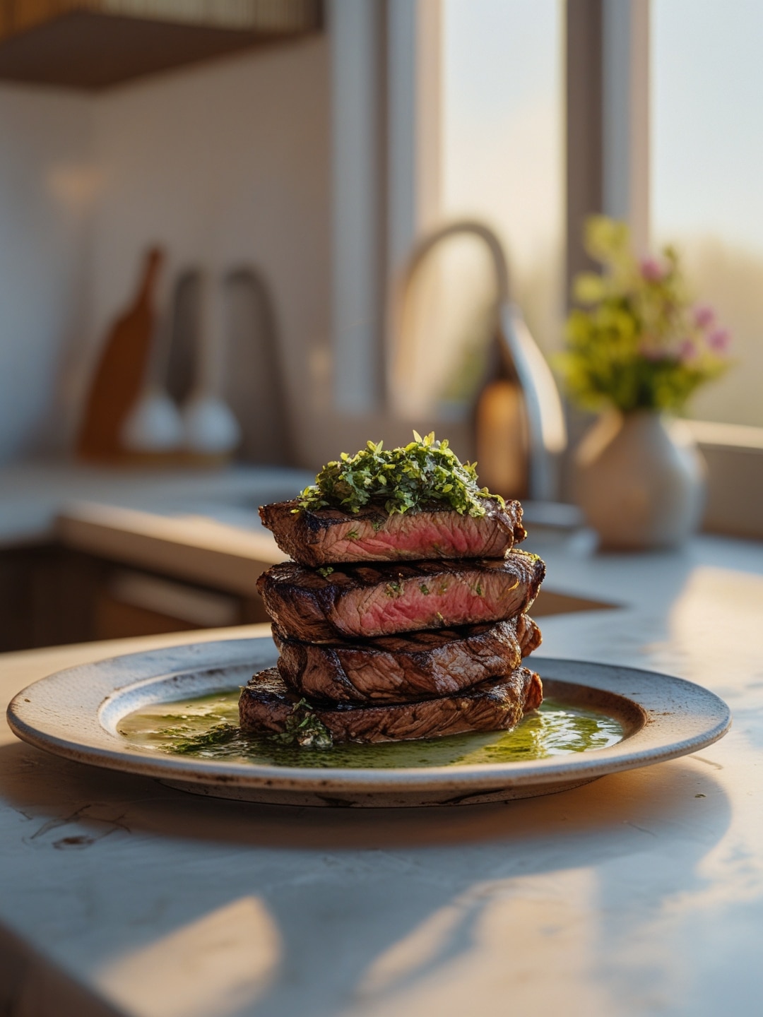 Perfectly Grilled Steak with Chimichurri Sauce