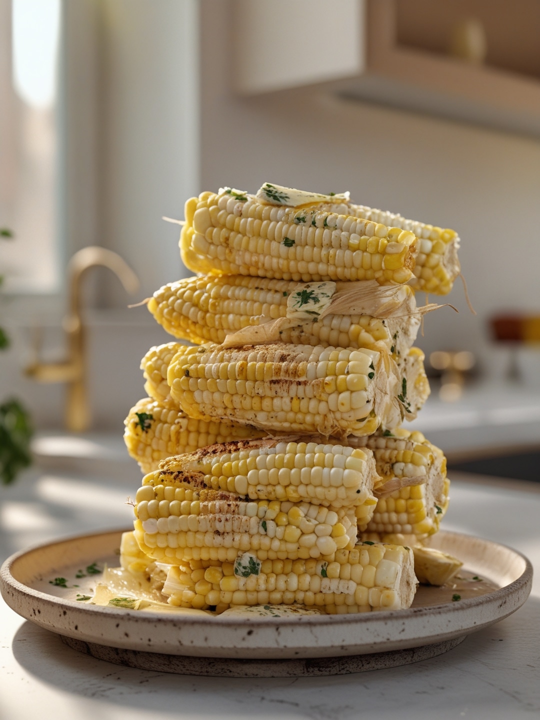 Grilled Corn on the Cob with Herb Butter