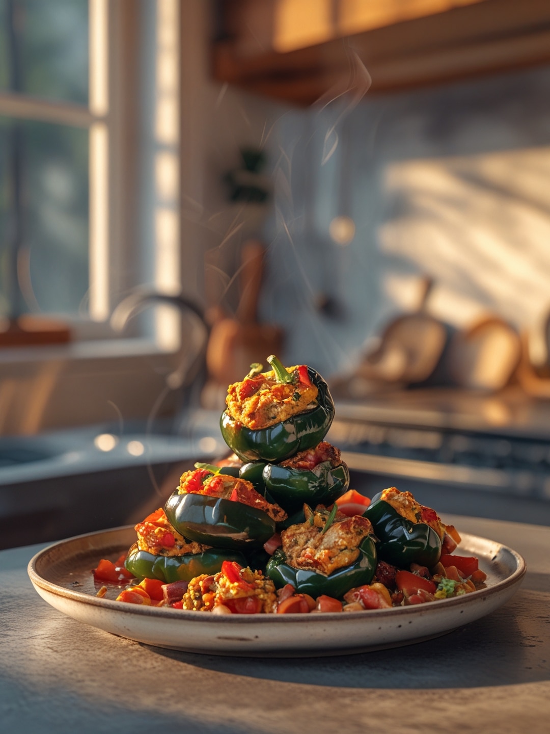Savory Stuffed Bell Peppers on the Grill