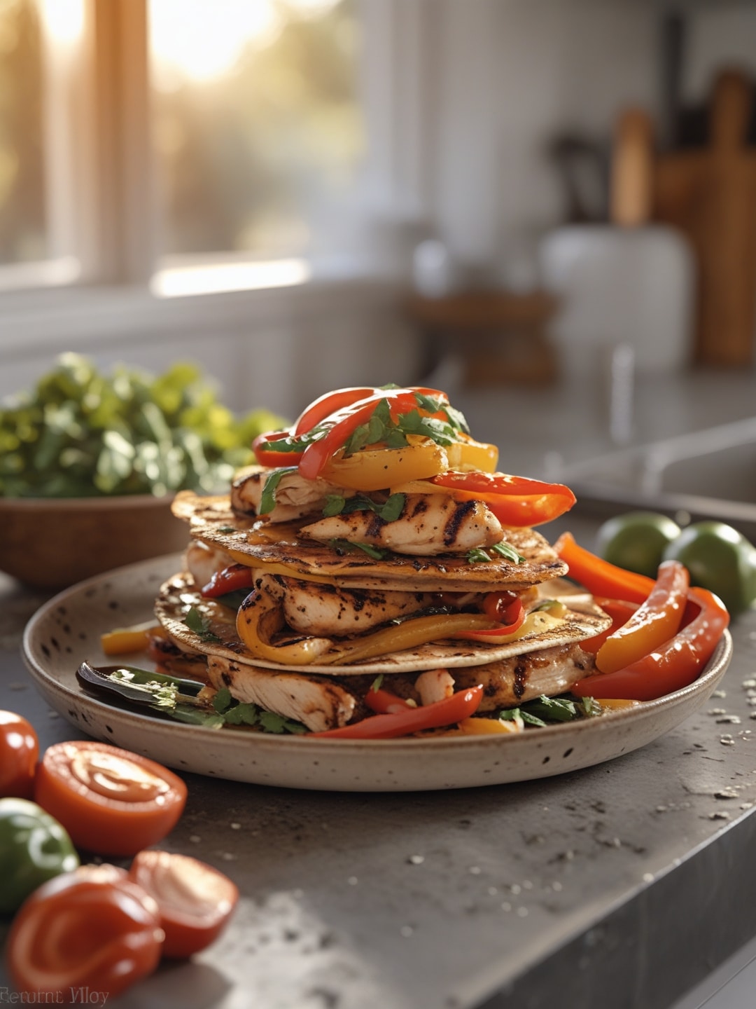 Zesty Grilled Chicken Fajitas with Peppers