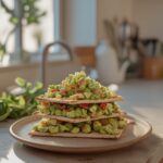 Guacamole Pizza with a Flatbread Crust