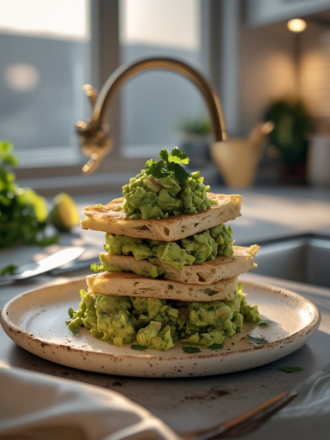Vegan Guacamole with Lime and Cilantro
