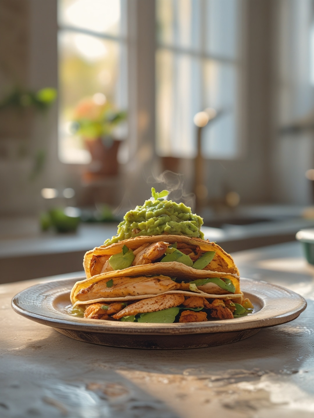 Guacamole Chicken Tacos