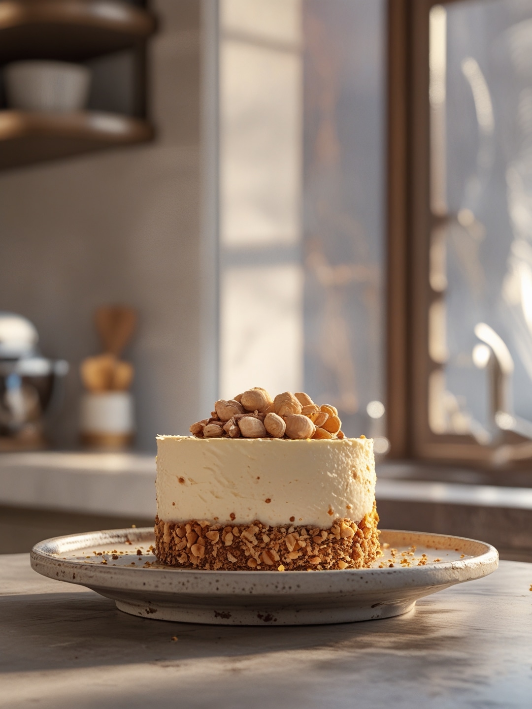 Nutella Cheesecake with Hazelnut Crust