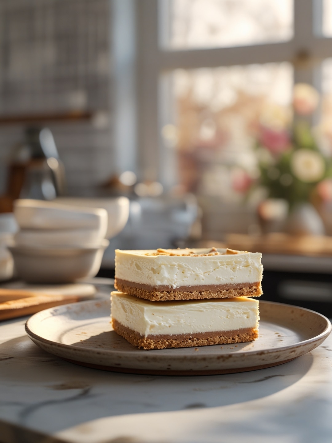 Classic New York Style Cheesecake with a Graham Cracker Crust