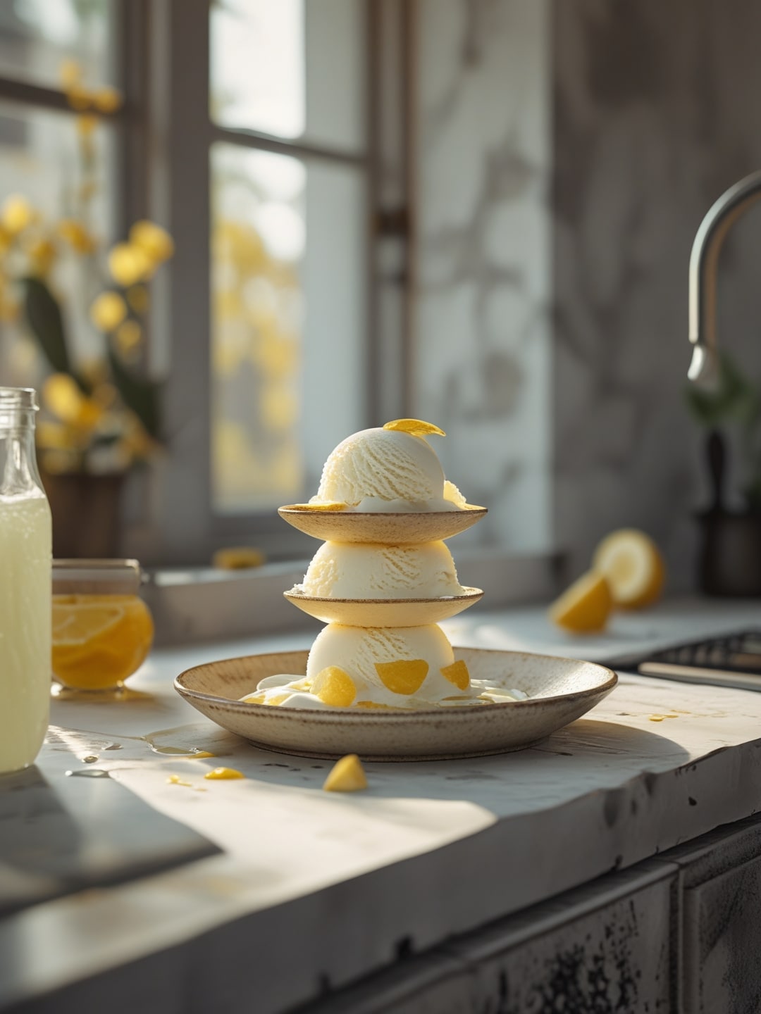 Lemonade Floats: Ice Cream and Refreshing Lemonade