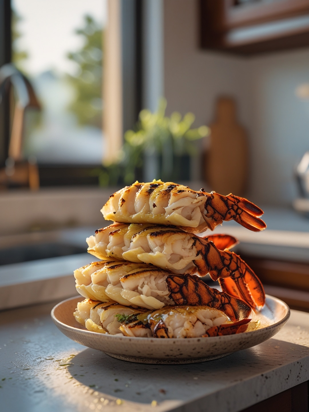 Grilled Garlic Butter Lobster Tails