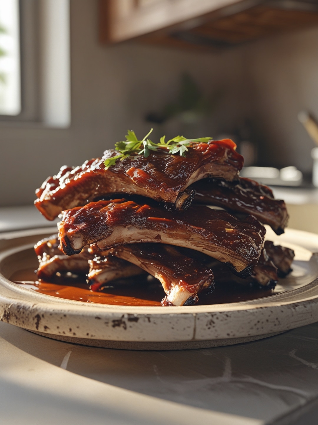 BBQ Ribs with Homemade Cola BBQ Sauce
