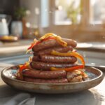 Grilled Sausages with Peppers and Onions