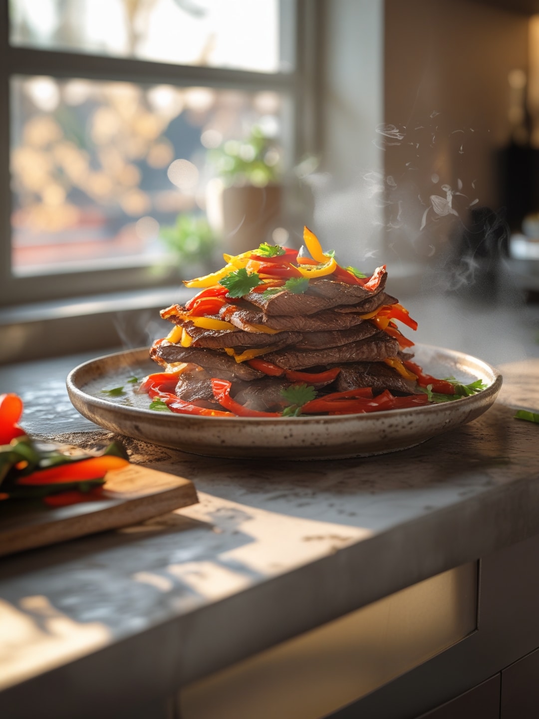 Sizzling Steak Fajitas with Bell Peppers