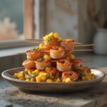 Spicy Grilled Shrimp Skewers with Mango Salsa