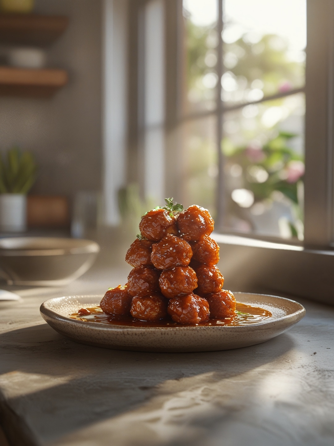 Sweet and Sticky Korean BBQ Meatballs