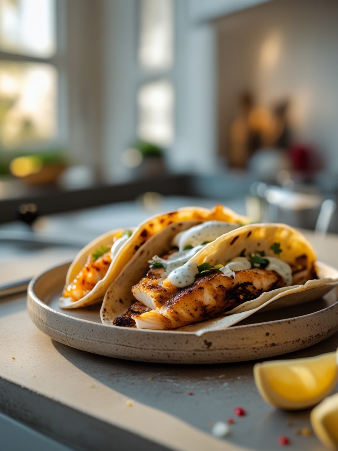 Savory Grilled Fish Tacos with Creamy Sauce