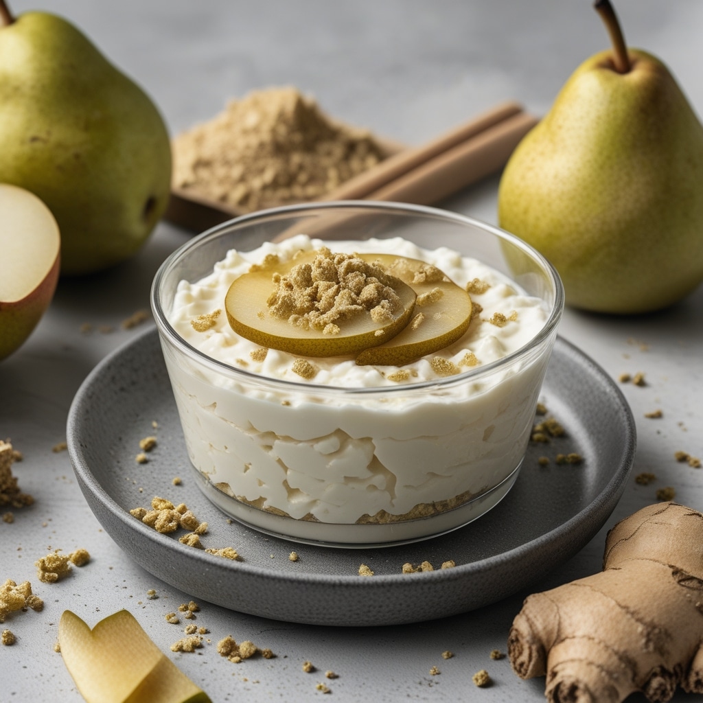 High Protein Pear Ginger Cottage Cheese Cups