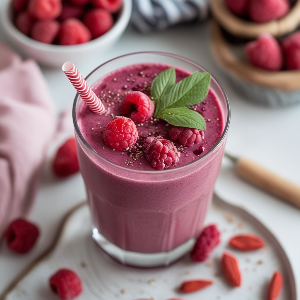 Raspberry Goji Berry Superfood Smoothie