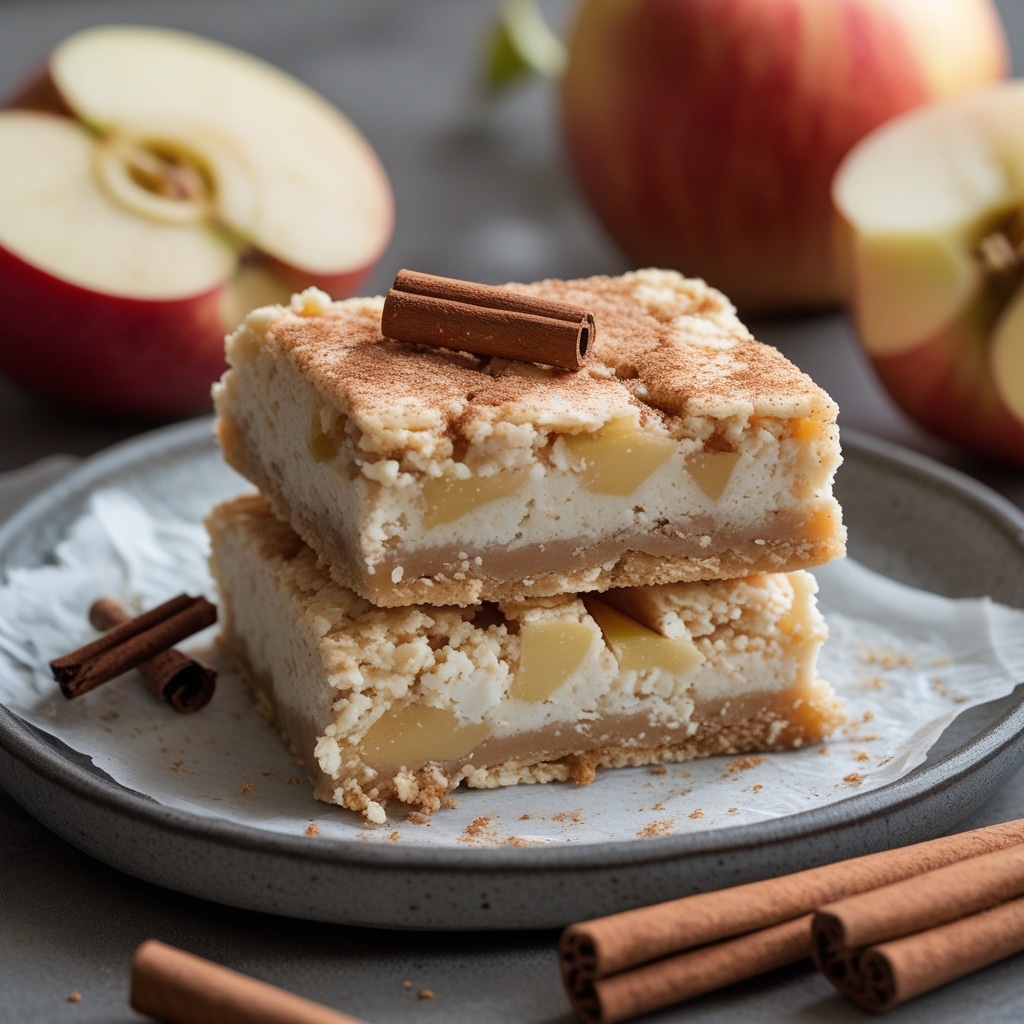 High Protein Apple Cinnamon Cottage Cheese Bars