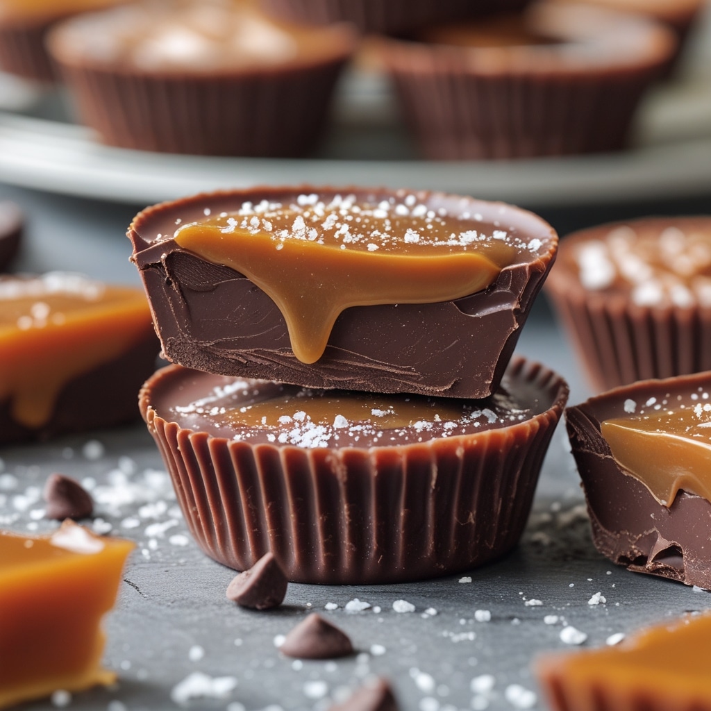 High Protein Salted Caramel Chocolate Cups