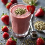 Hemp Seed Strawberry Protein Smoothie