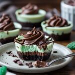 High Protein Mint Chocolate Cheesecake Cups