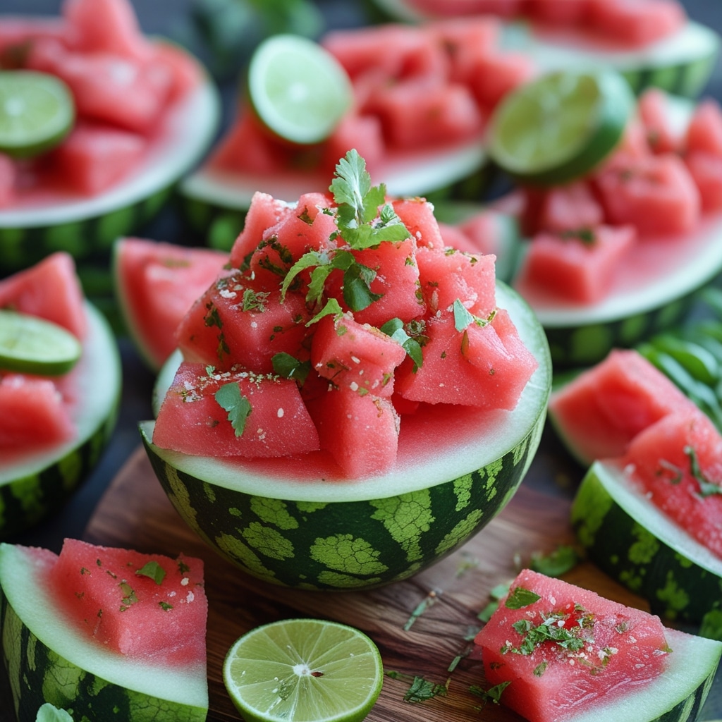 Chili Lime Watermelon Bites