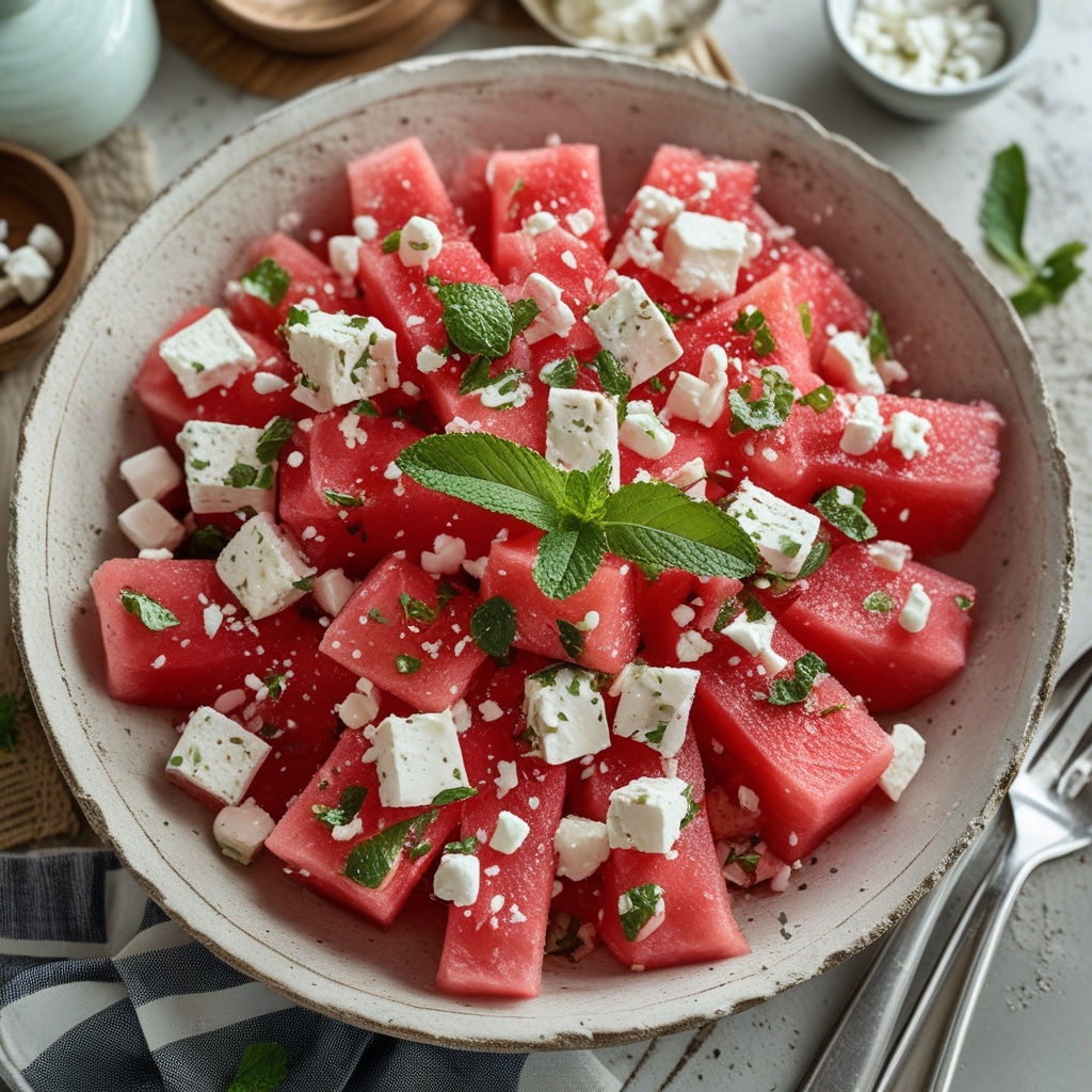 Summer Watermelon Feta Salad with Mint