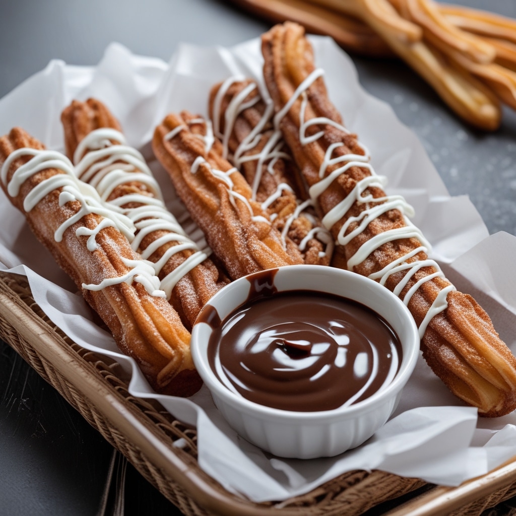 S'mores Churros with Chocolate Dipping Sauce