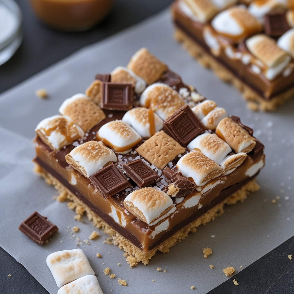 Salted Caramel S'mores Bars