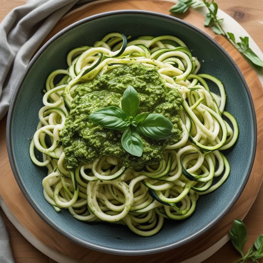 Zucchini Noodles with Pesto Sauce