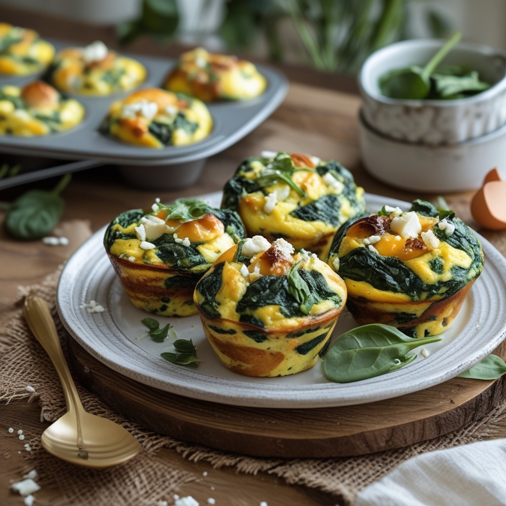 Egg Muffins with Spinach and Feta