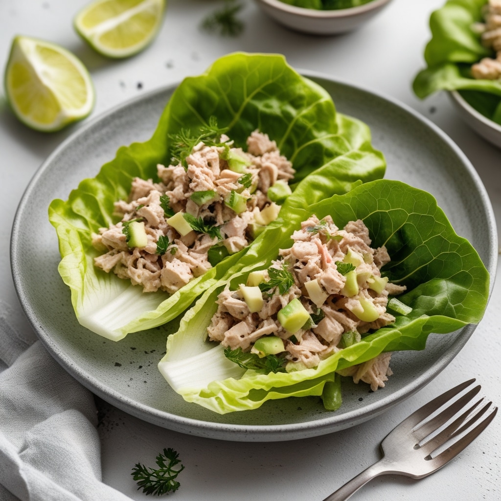 Healthy Tuna Salad Lettuce Wraps