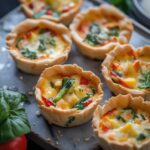 Mini Quiches with Veggies and Cheese