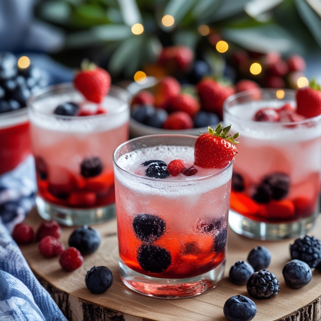 Sparkling Patriotic Punch with Berries
