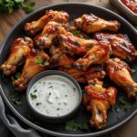 Smoky BBQ Chicken Wings with Ranch Dip
