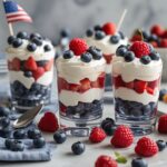 Fourth of July Berry Layered Dessert Parfait