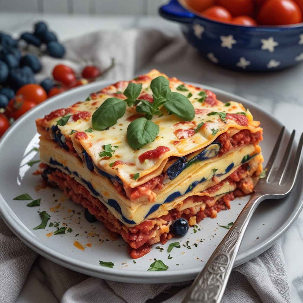 Red, White & Blue Vegan Lasagna