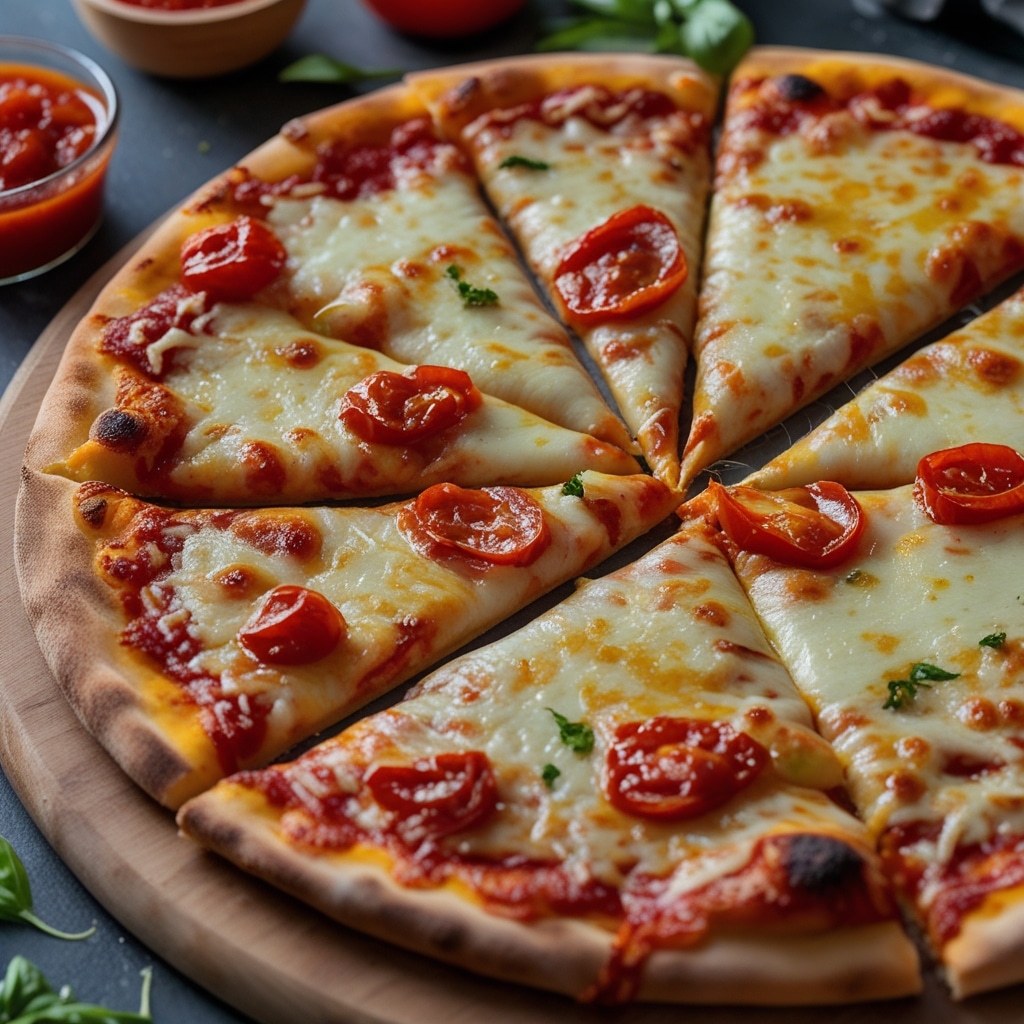 Cheese Pizza with Homemade Tomato Sauce