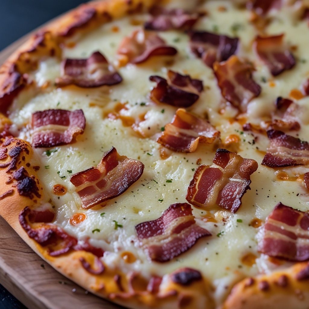 Savory Cheese and Bacon Pizza for a Decadent Treat