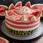 Watermelon Cake with Whipped Topping