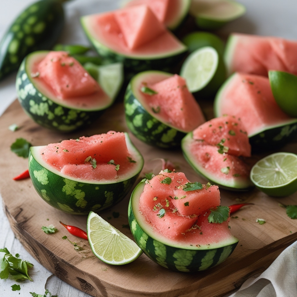 Chili Lime Watermelon Bites